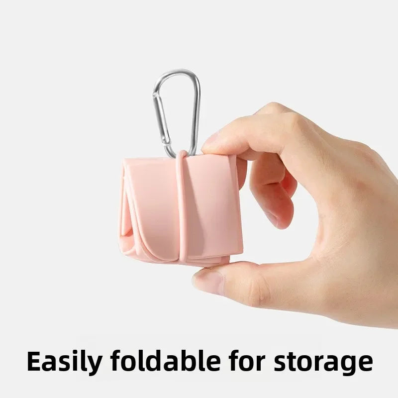 New Cat and Dog Foldable Bowl Silicone Portable Outdoor Drinking Water Dog Food Bowl Cat Bowl Camping Bowl Pet Travel Bowl