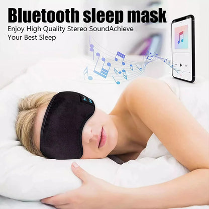 Bluetooth Wireless Headphones Sleeping Eye Mask Earphones Smart Music Sleep Headband Soft Elastic Eye Cover Headset Yoga Travel