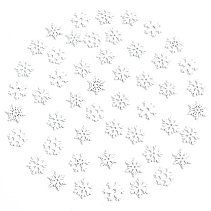 50/100PCS Wooden Snowflakes For Christmas, DIY Ornaments, Home Room Decor, Perfect For Craft Projects And Tree Decoration