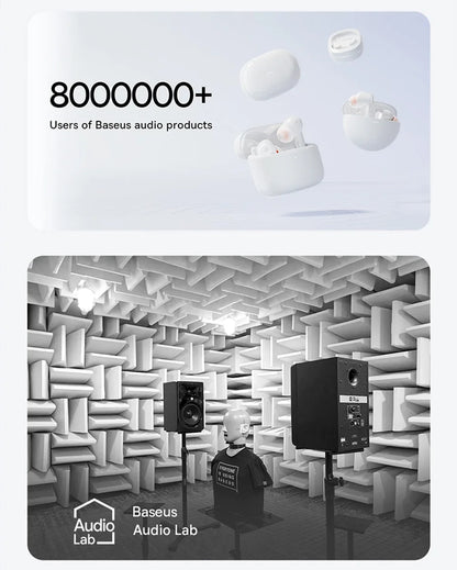 Baseus Bowie MC1 Ear Clip Wireless Earphones Bluetooth 5.4 Open-Ear Headphones Clip-On Sports Earbuds  IP57 Waterproof AI-Bass