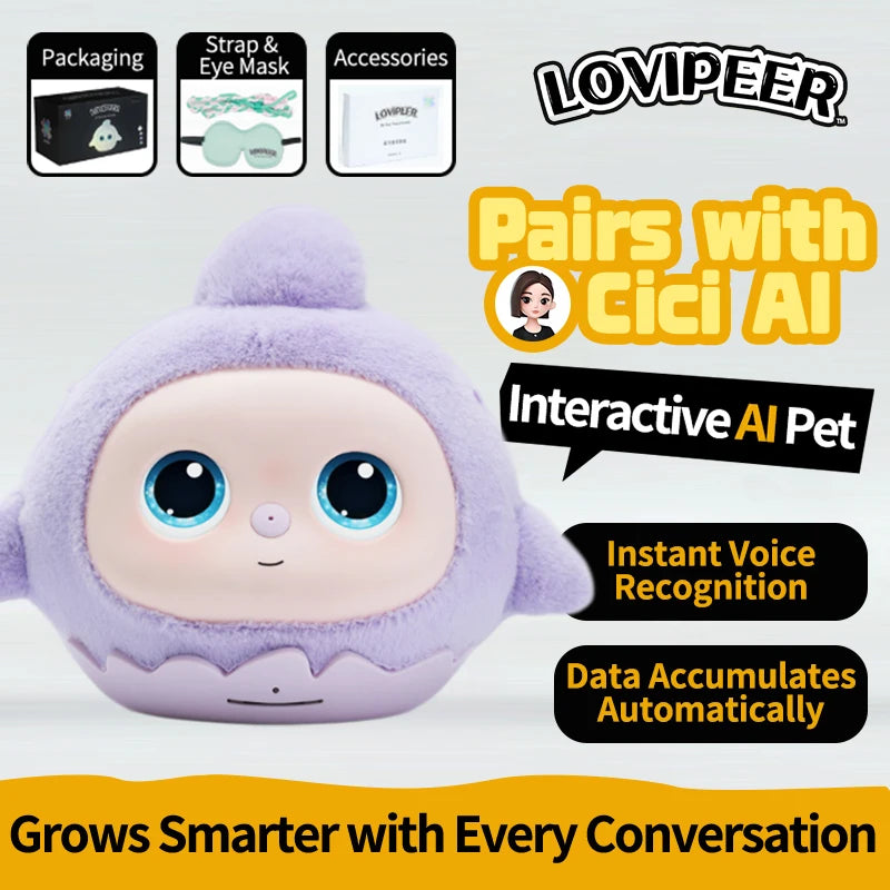 loviPeer Artificial Intelligence AI Bean Bag Deepseek Desktop Robot Conversation Chat Companion Plush Toy