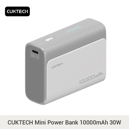 Cuktech Power Bank 10000mAh Pocket Version PB100S USB type C 30W 2-way Fast Charge Mini Powerbank for iPhone 15/14 Xiaomi Huawei