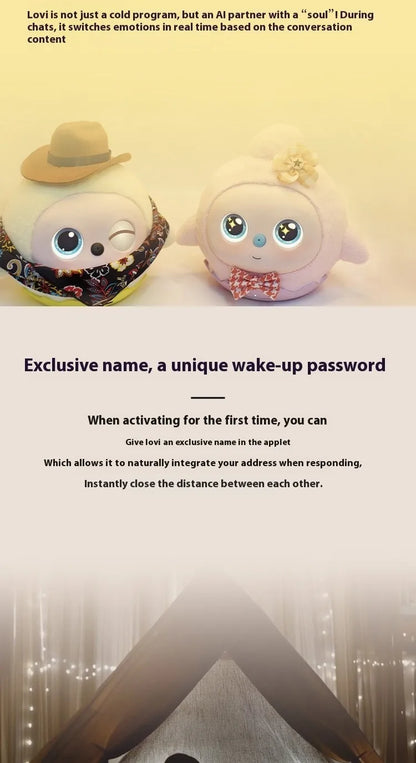 loviPeer Artificial Intelligence AI Bean Bag Deepseek Desktop Robot Conversation Chat Companion Plush Toy