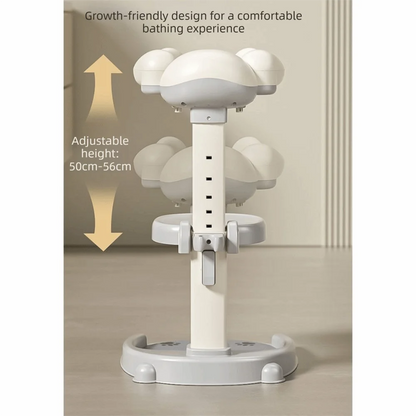 Non-Slip Baby Bath Stand Adjustable Free-Standing Baby Standing Shower Stand Safe Multifunctional Infant Bath Support