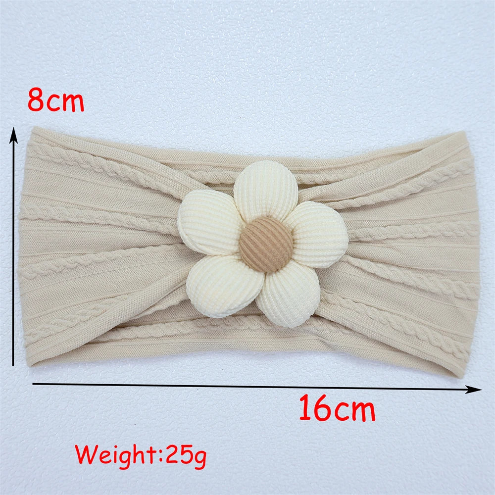 New Flower Nylon Girl Hairband Elastic Soft Baby Headband for Children Turban Headwear for Newborn Baby Kids Hair Accessories