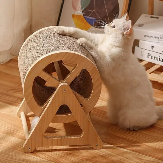 Wood Climbing  Wheel Cat Toy