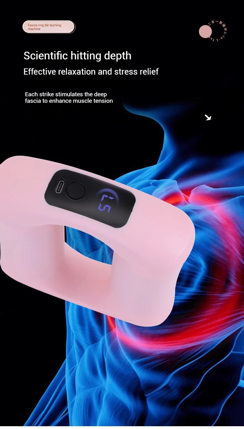 Fascia Ring Vibration Slimming Machine for Slimming Belly & Legs, Muscle Massager, Multi-functional Mini Fascia Gun for Wome