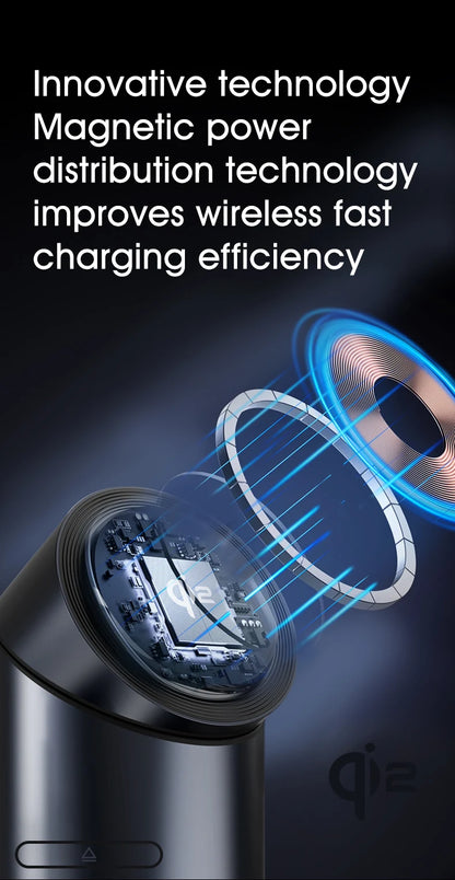 New Smart 15W Qi2 3 In 1 Magsafe Magnetic Autorotation Wireless Charger For iPhone iWatch Airpods Fast Charging Dock Station