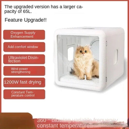 Pet Dryer Dog Hair Dryer Box for Pet Grooming Super Quiet Cat Hair Dryer Capacity Quick Drying Blower 360 Degrees Warm Air