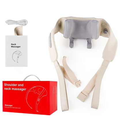 Foreverlily 26W Brushless Motor Neck And Shoulder Massager Wireless Shoulder And Back Kneading Massage Shawl Neck masajeador