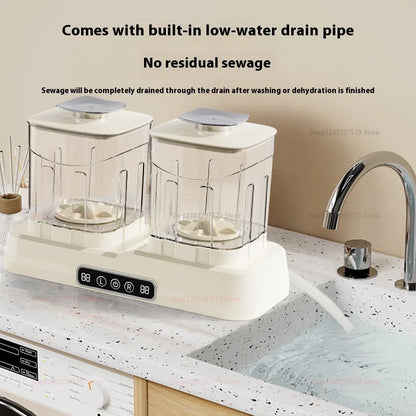 Portable Double-Cup Sock Washing Machine Small Underwear Washing Machine For Home Dormitories Compact No Installation Required