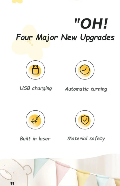 New Cat Interactive Ball Toy Automatic Rolling Ball Faux Tail Rechargeable Smart Pet Electric Toy Dog Cat Training Imitate Mouse