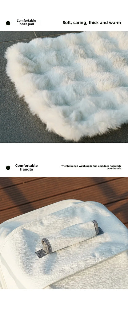 Lightweight Pet Travel Carrier Large Capacity Cat Backpack Shock-Absorbent Rolling Dog Trolley Adjustable Handle Pet Stroller