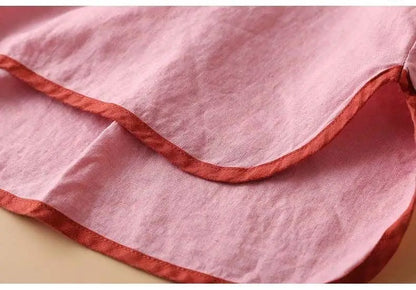 2023 Chinese Style Embroidery Blouse for Women  Summer O-neck Short Sleeve Cotton and  Linen traditional Tang suit Top
