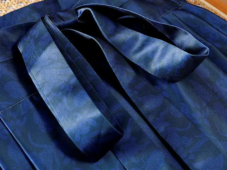 Vintage Maxi Chinese Style Horse Face Skirts for Women Saia One-piece Long Hanfu Pleated Skirt Woman Clothing Faldas Harajuku