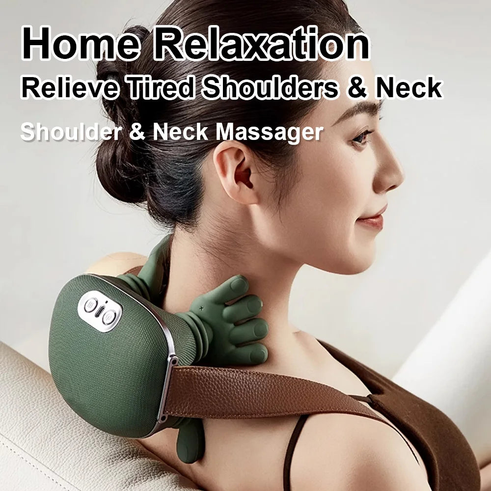 Neck Shoulder Massager Electric Kneading Massager Heated Back Massagers Muscles Massage Pillow Neck Waist Leg Body
