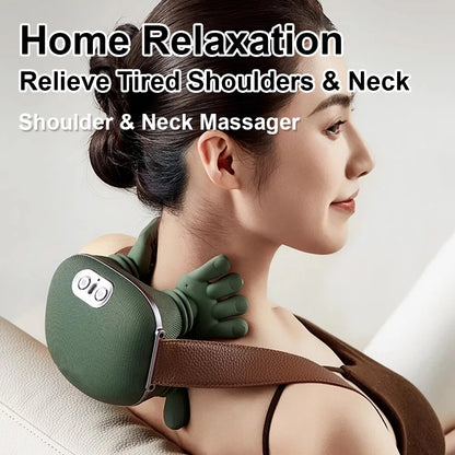 Neck Shoulder Massager Electric Kneading Massager Heated Back Massagers Muscles Massage Pillow Neck Waist Leg Body