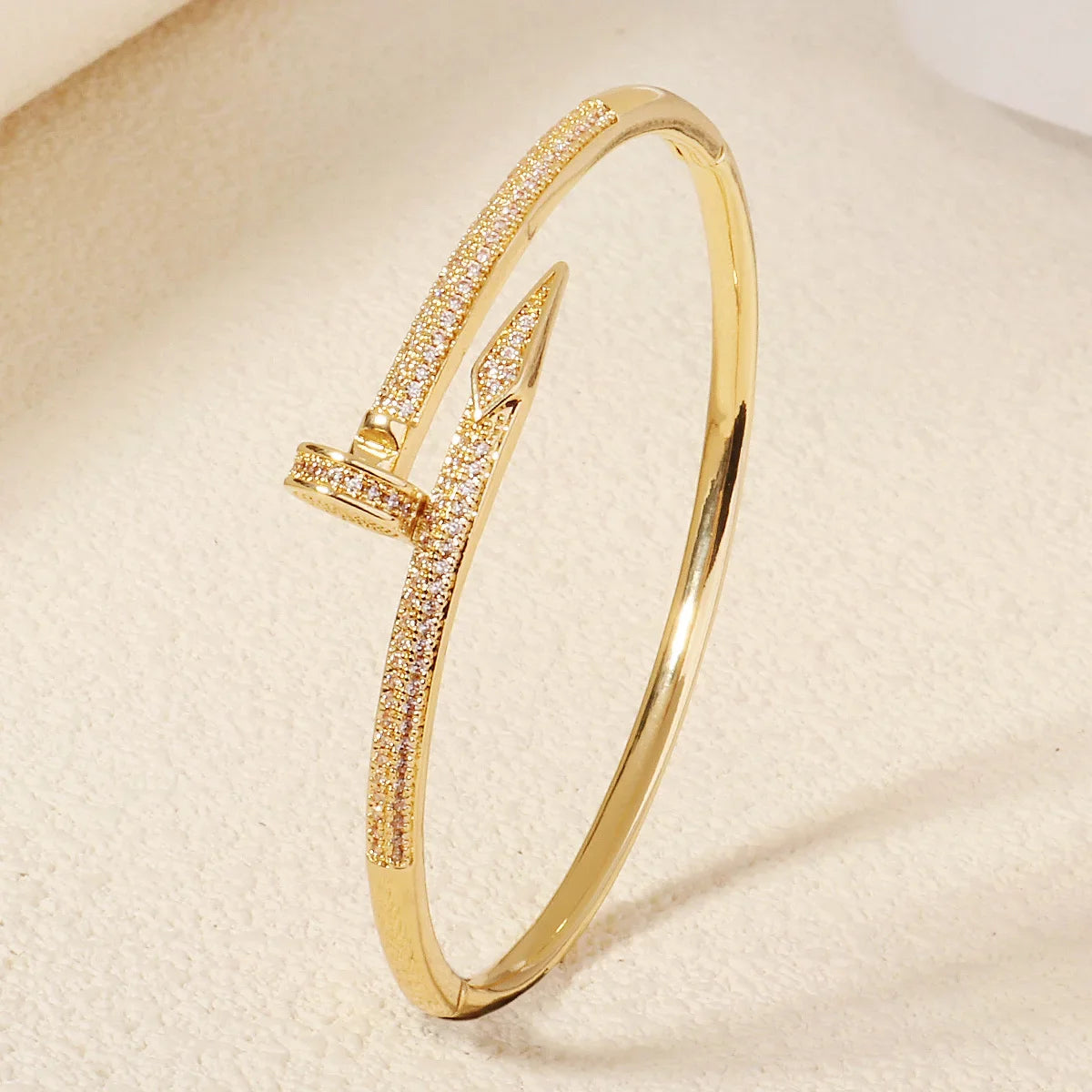 Women's Jewelry Nail Bracelets Trendy Zircon Screw Bracelet for Women Daily Party Festive Jewelry