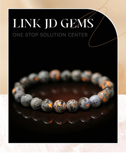 JD Natural Stone Beads Bracelet Amethyst Tiger Eye Crystal Quartz Agate Gem Beads Bangles Women Men Reiki Healling Jewelry Gift