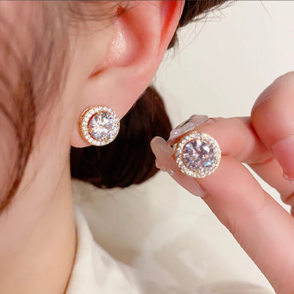 Moissanite Earrings for Women Pass Diamond Test Pen 100%  With Certificate Ear Studs 925 Sterling Silver Fine Jewelry