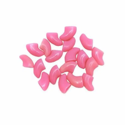 Lovely 20pcs Silicone Soft Cat Nail Caps Cat Nail Covers Pet Claw Paws Caps Adhesive Glue Animal Protection