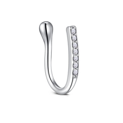 1Pcs Stainless Steel Nose Ring Hoop C Shape Septum Rings Non Piercing Ear Clip Earring Fake Nose RingsWomen Piercing Jewelry