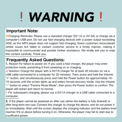 Hi-Fi MP3 Player with Bluetooth and WiFi, Oilsky Lossless DSD High-Resolution Digital Audio with 64GB Memory Card up to 1TB