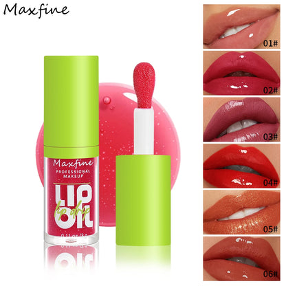 6-tone moisturizing lip gloss luminous oil lip gloss, moisturizing transparent liquid lip gloss, natural lip enhancer, make lips