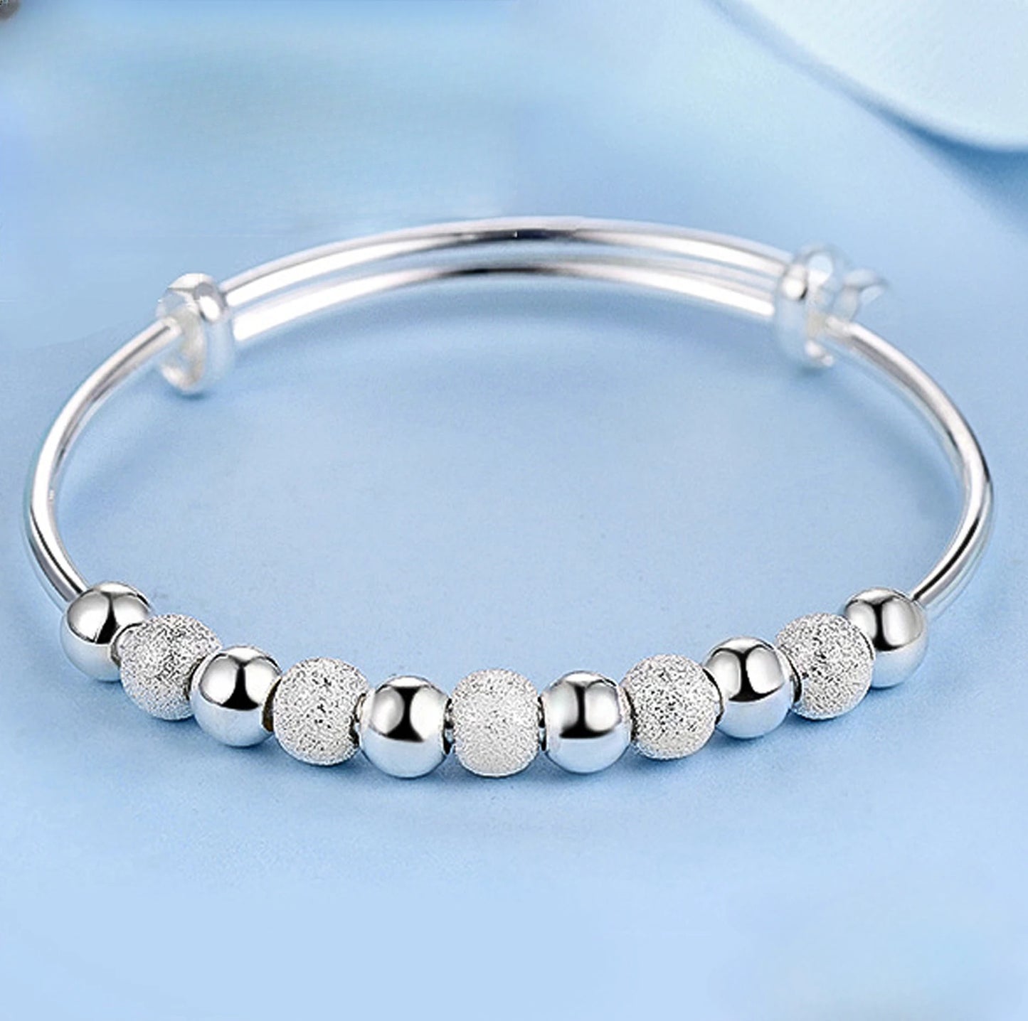 Fashion 925 Sterling Silver Woman Cuff Bracelet Open Leaf Shaped Adjustable Charm Bangle Girls Party Jewelry Christmas Gifts