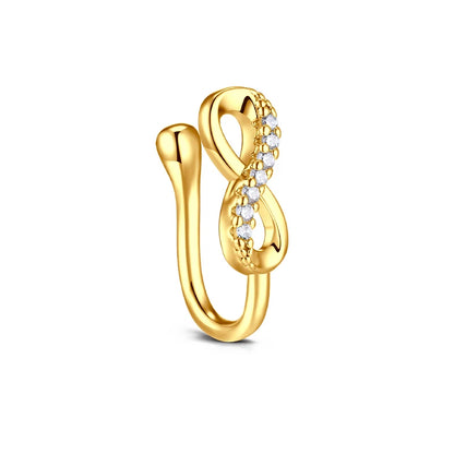 1Pcs Stainless Steel Nose Ring Hoop C Shape Septum Rings Non Piercing Ear Clip Earring Fake Nose RingsWomen Piercing Jewelry