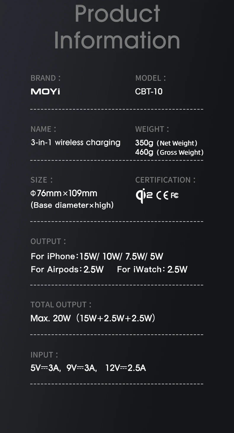 New Smart 15W Qi2 3 In 1 Magsafe Magnetic Autorotation Wireless Charger For iPhone iWatch Airpods Fast Charging Dock Station