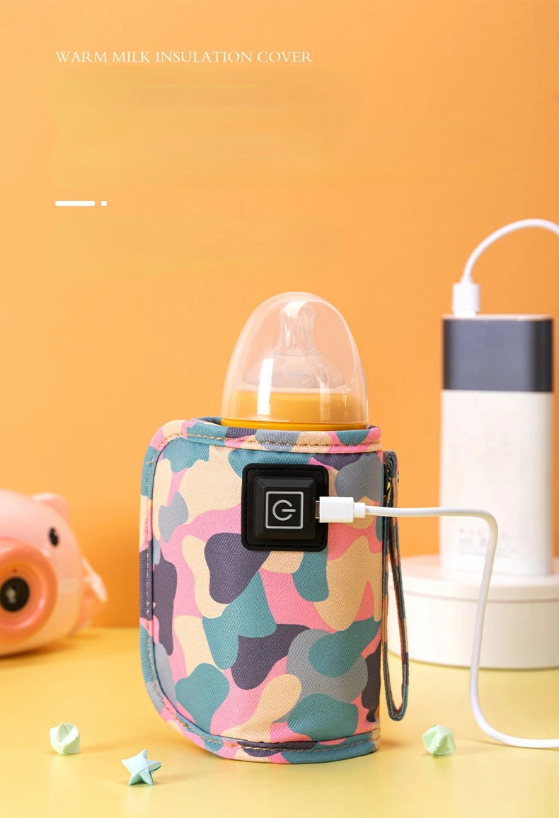 USB Milk Water Warmer Travel Stroller Insulated Bag Baby Nursing Bottle Heater Supplies for Outdoor botella de agua para niños