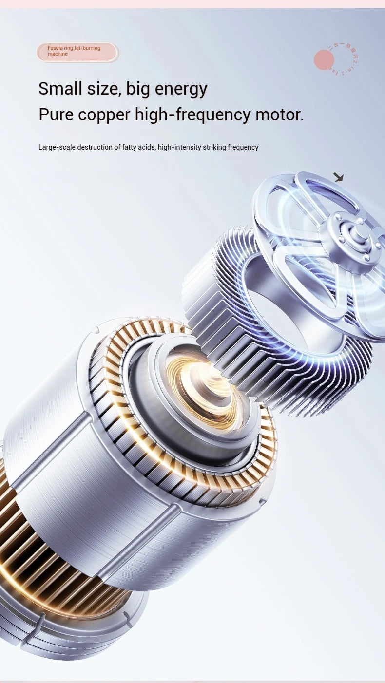 Fascia Ring Vibration Slimming Machine for Slimming Belly & Legs, Muscle Massager, Multi-functional Mini Fascia Gun for Wome