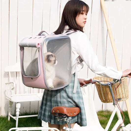 Pet Out Cat Dog Portable Backpack High-capacity Space Capsule Dogs Portable Travel Shoulder Bag Carriers Ventilate Accessories