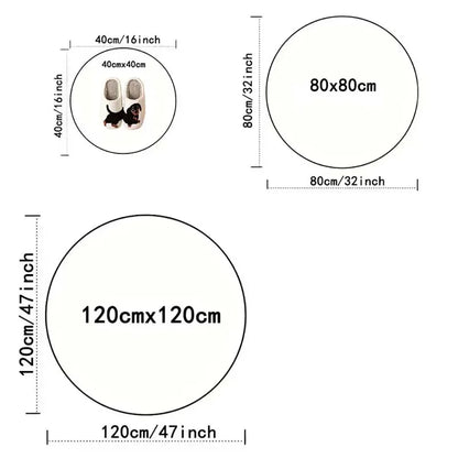 Christmas Tree Decoration Mat Large Area Christmas Circular Carpet Washable Anti Slip Carpet New Year Atmosphere Mat Decoration