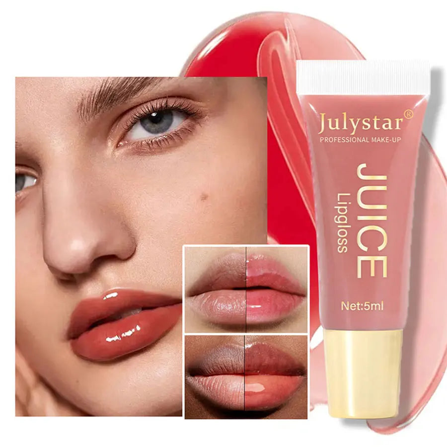 Watery Crystal Clear jelly Lip Oil Lip Balm Moisturizing And smoothingLip Lines Jelly Pout Lip Gloss Glass Lip Fruit Scent