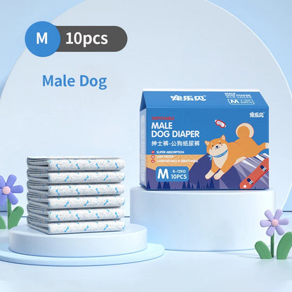 Female Dog Diaper Super Absorption Pet Menstrual Physiological Pants Leakproof Nappies Pants Breathable Puppy Short Dog Supplies