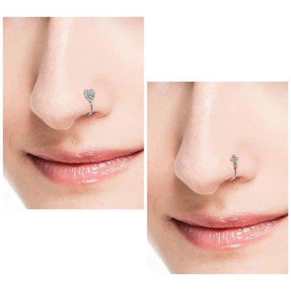 1Pcs Stainless Steel Nose Ring Hoop C Shape Septum Rings Non Piercing Ear Clip Earring Fake Nose RingsWomen Piercing Jewelry