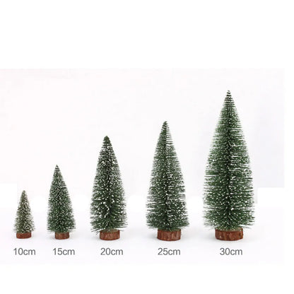 5/1PCS Pine Christmas Tree Artificial Tabletop Decorations Festival Plastic Miniature Trees 2024 New Year Decorations for Xmas