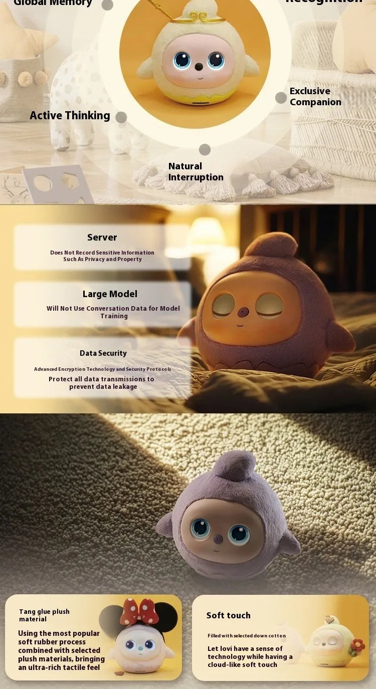 loviPeer Artificial Intelligence AI Bean Bag Deepseek Desktop Robot Conversation Chat Companion Plush Toy