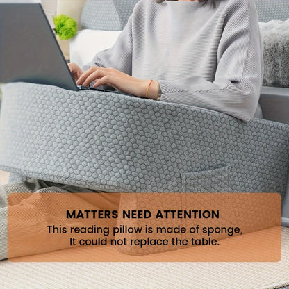 Reading Pillow for Gaming, Extra Large Arm Rest Pillow for Adult, Memory Foam Bed Rest Pillow for Reading, Working,with Rem，1 PC