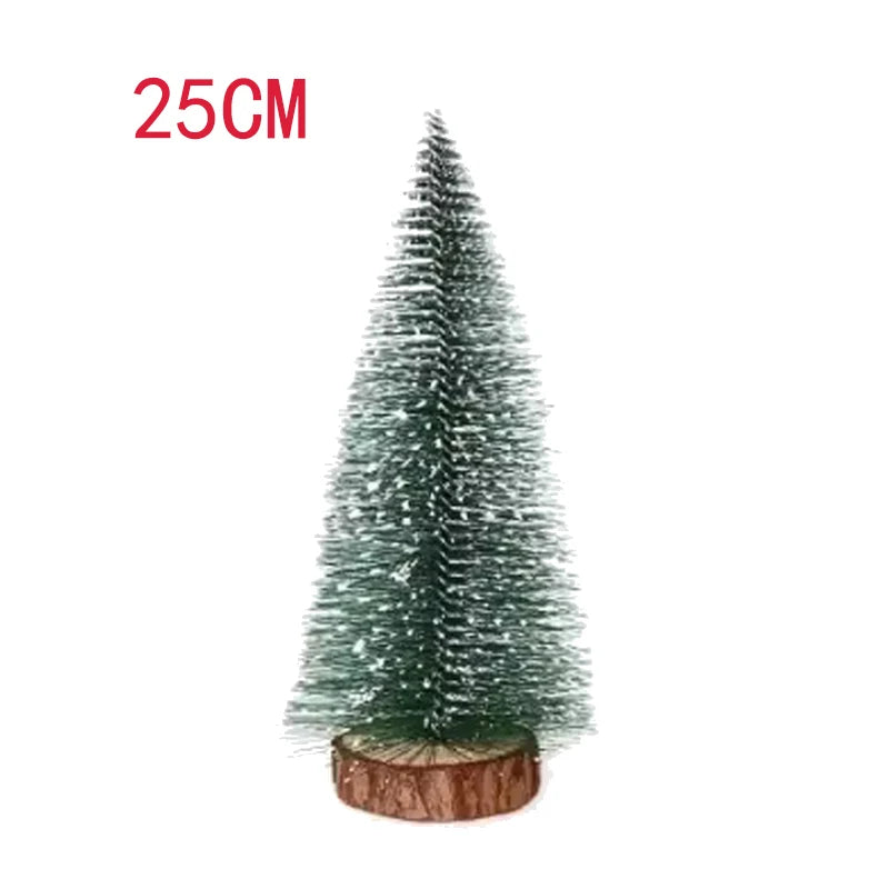 5/1PCS Pine Christmas Tree Artificial Tabletop Decorations Festival Plastic Miniature Trees 2024 New Year Decorations for Xmas