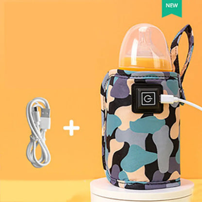 USB Milk Water Warmer Travel Stroller Insulated Bag Baby Nursing Bottle Heater Supplies for Outdoor botella de agua para niños