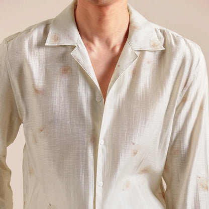 Gentleman Flower Linen Blend Shirt