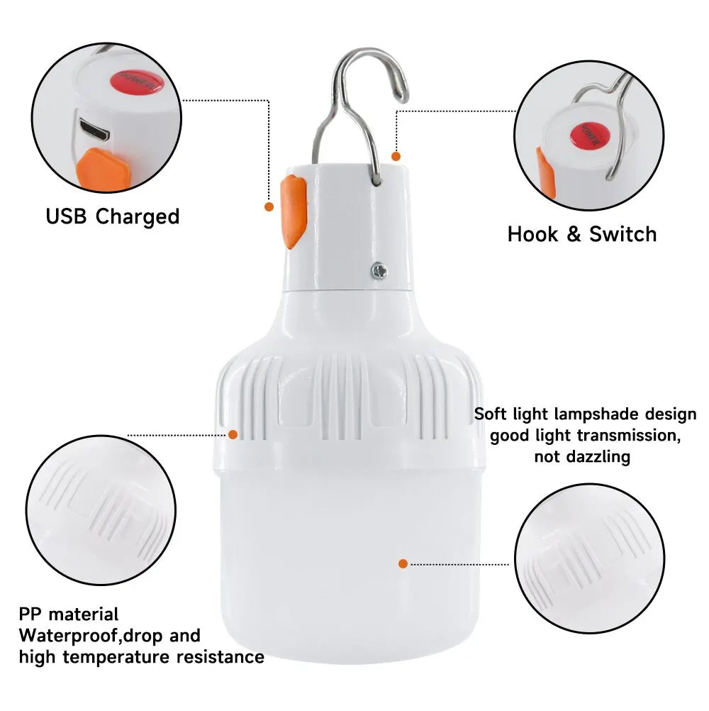 Outdoor USB Rechargeable LED Light Bulb