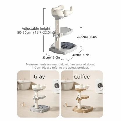 Non-Slip Baby Bath Stand Adjustable Free-Standing Baby Standing Shower Stand Safe Multifunctional Infant Bath Support