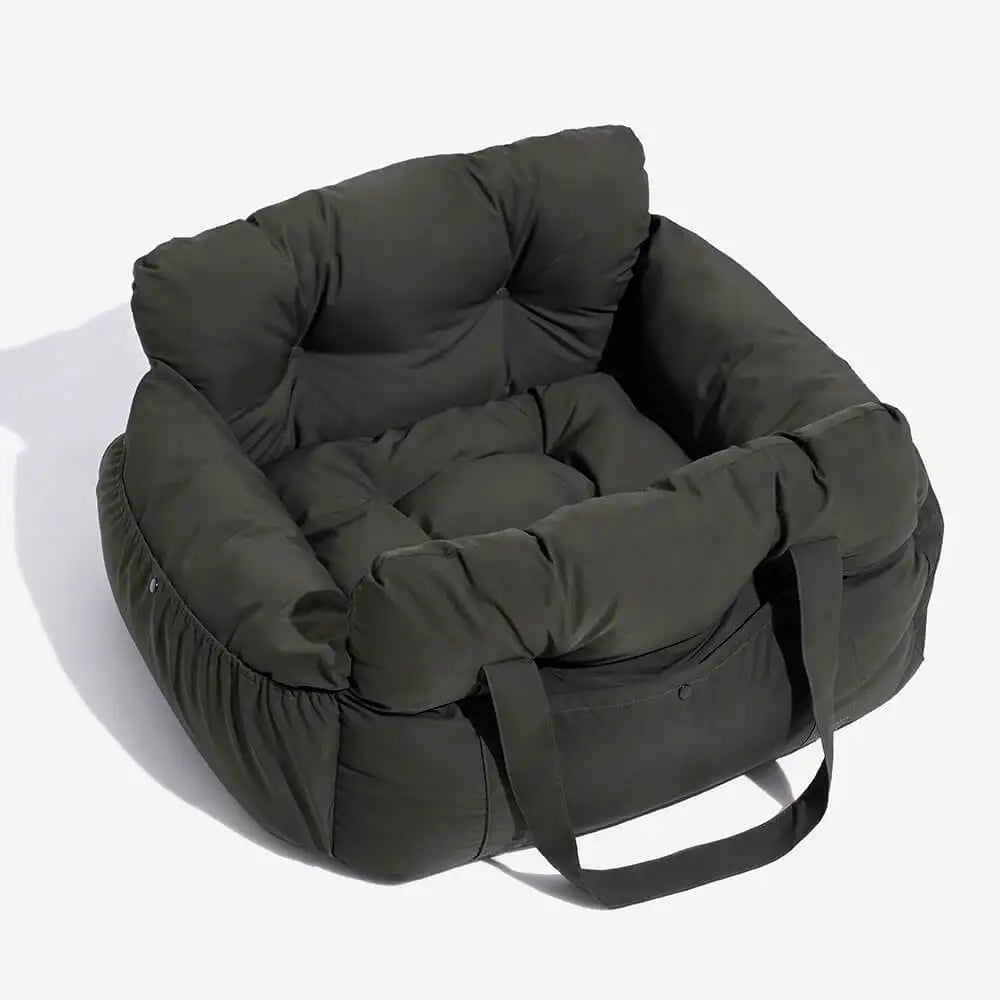 Car Dog Bed Safety Seat, Portable Pet Carrier with Seatbelt, Soft Cushion for Small Medium Dogs, Non-Slip Car Travel Accessories
