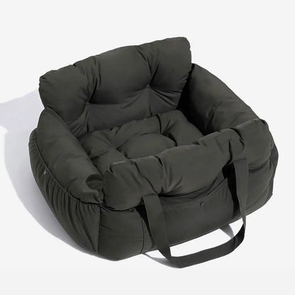 Car Dog Bed Safety Seat, Portable Pet Carrier with Seatbelt, Soft Cushion for Small Medium Dogs, Non-Slip Car Travel Accessories