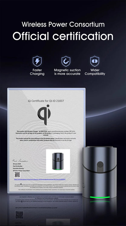 New Smart 15W Qi2 3 In 1 Magsafe Magnetic Autorotation Wireless Charger For iPhone iWatch Airpods Fast Charging Dock Station