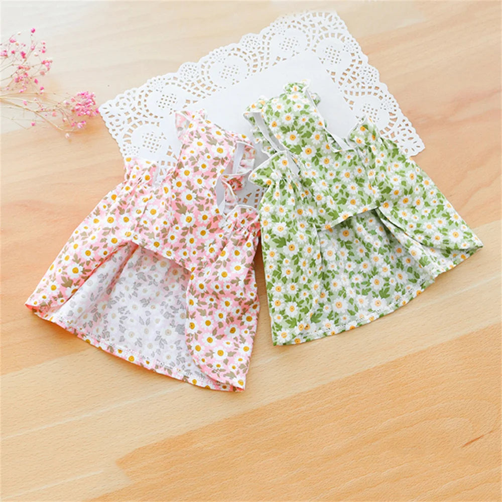 Summer Cotton Sphynx Cat Suspender Skirt Love Flower Pet Princess Dresses for Cats Gotas Katten Kedi Dog Dress mascotas Clothes